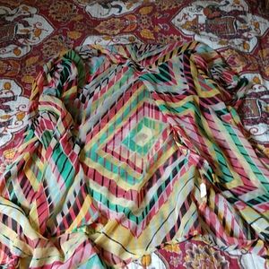 Multi colored striped shaw